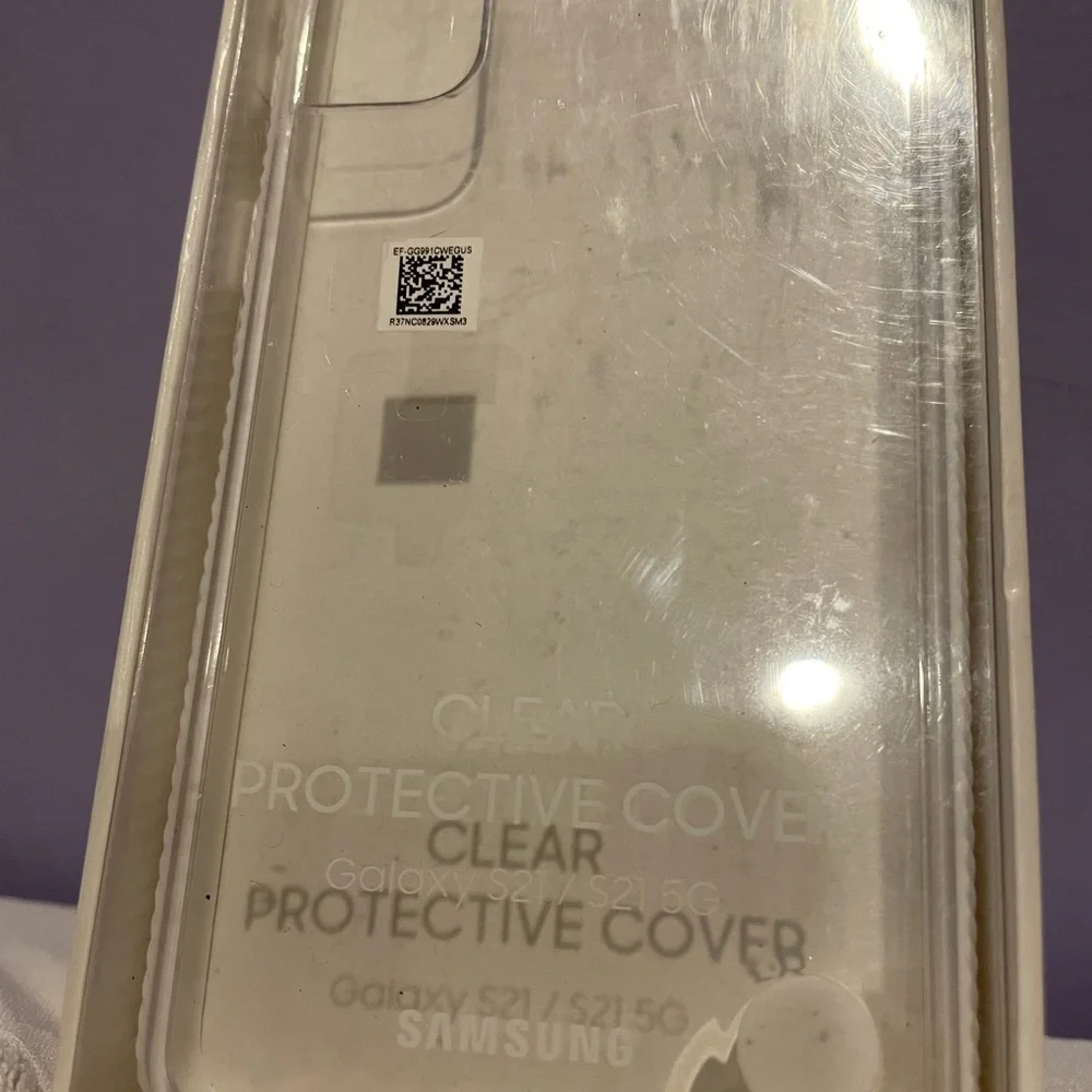NWT Samsung Galaxy S21, Clear Protective Cover - Clear Plastic NEW